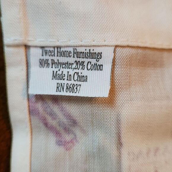 Set of 2 Wine & Cork Kitchen Dining Room Window Valance Curtains- 15" X 58" Each - Picture 7 of 8